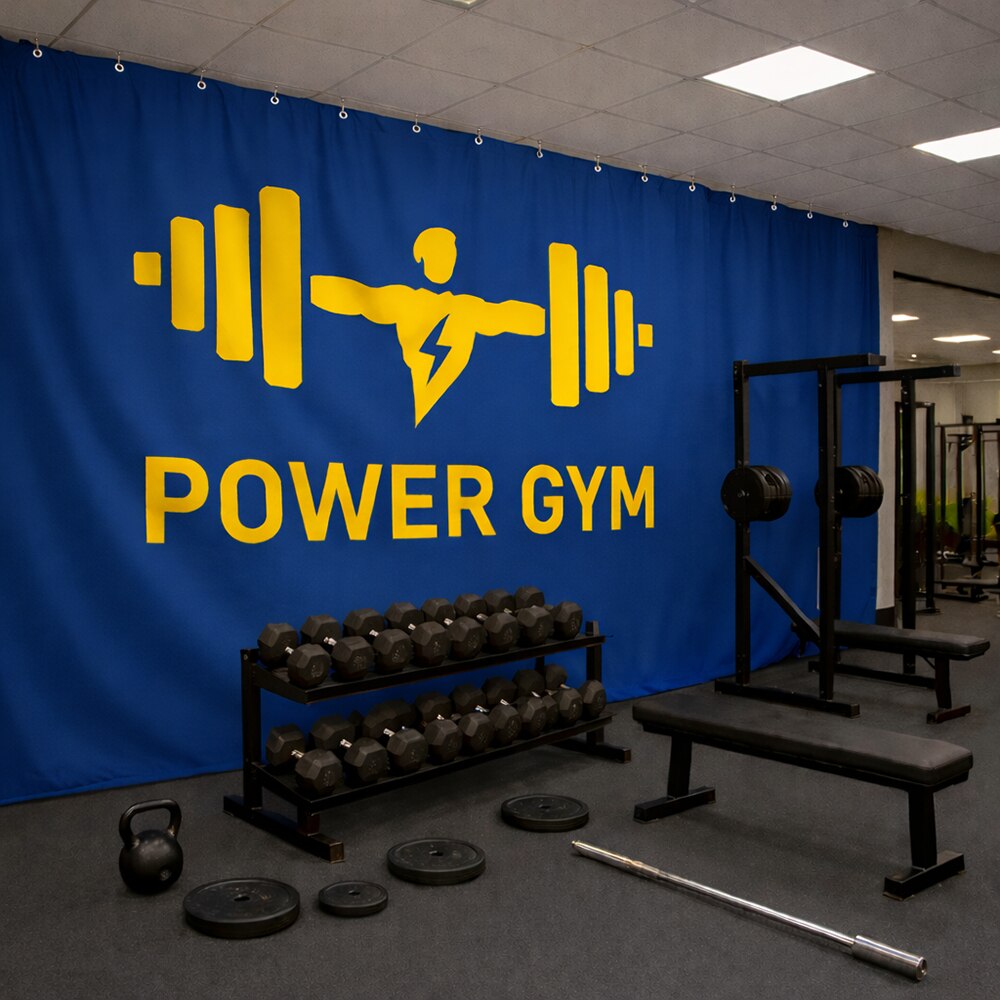 Smooth Wall Fabric Graphic Panels — Graphic Panels with Silver Grommets and Hooks Graphic Package